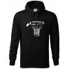 Basketbalový kôš - Mikina pánska Cape s kapucňou - M ( Čierna )
