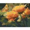 Diamondi Diamantové maľovanie - MOTÝĽ A ORANŽOVÉ KVETY Rámovanie: vypnuté plátno na rám, Rozmer: 40x50 cm