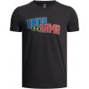 Detské tričko s krátkym rukávom Under Armour B OVERLAY WM SS TEE čierne 6005069-001 - YXS