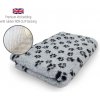 DRYBED Premium Vet Bed Small Paws šedý + čierne labky 100 x 75 cm