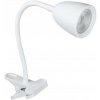 Stolná lampa s klipom, nastaviteľná, flexibilné rameno, biela LED 4000K DPM
