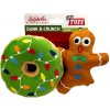 Huxley & Kent Lulubelles Tiny Tuff Dunk & Crunch Vianočné plyšové hračky pre psov 12,7 cm