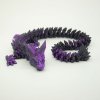 Krištáľový drak 2-farebný Crystal Dragon 62cm - Čierna-Fialová