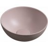Sapho SMALL MINOR betónové umývadlo na dosku, priemer 26cm, ružová mat MR26021