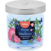 Sviečka Bolsius Floral Fusion Pivonka a Čučoriedka, vonná, 80/72 mm, v skle