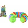 Teddies Húsenica ohybná antistresová plast 17cm mix farieb v sáčku 3x17cm
