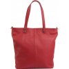 BORSE IN PELLE Kožená veľká dámska shopper kabelka Juliette červená