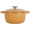 Liatinový hrniec s pokrievkou FONTESTIC amber gold, 20 cm x 10,5 cm, 2,7 l