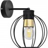Helam Nástenná lampa STARLIGHT 1xE27/15W/230V čierna/zlatá HE1356 + záruka 3 roky zadarmo