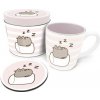 CurePink Dárkový v plechové krabičce Pusheen Marshmallow hrnku GP85551 370 ml