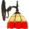 Brilagi - Tiffany vitrážová nástenná lampa SIENNA 1xE14/40W/230V BRW-8008A + záruka 3 roky zadarmo