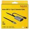 Delock Aktivní prodlužovací kabel USB 3.1 Gen 1 USB Type-C™ 5 m