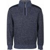 Pánsky sveter s krátkym zipsom PROGRESS, LOFOTEN tmavo modrá,Čierna,Sivá M