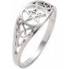 Nefertitis Prsteň pre čarodejnicu Pentagram nerez oceľ NF55441 - 54 mm (US 7)