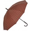 Clayre & Eef farebný kockovaný dáždnik tehlovo