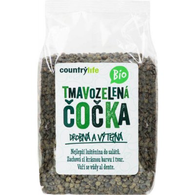 Country Life Šošovica tmavozelená Bio 500g