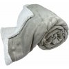 Home Elements Deka s beránkem svetlo sivá jednofarebná Záplaty 150x200