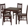 IDEA nábytok Jedálenský stôl 8842H tmavohnedý lak + 4 stoličky 869H tmavohnedý lak