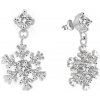 Beneto Očarujúce strieborné náušnice Vločky AGUP2752