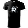Futbalová lopta v triku - Tričko extra veľké (5-8XL) - 5XL ( Čierna )