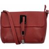 Dámska kožená crossbody kabelka tmavo červená - ItalY Porta červená