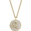 Fossil Pozlátený náhrdelník znamenia Lev JOA00950710