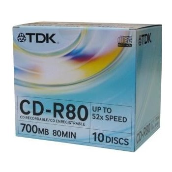 TDK CD-R 700MB 52x, 10ks