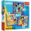 Puzzle 3v1 Mickey Mouse a priatelia (20, 36, 50 dielikov) Trefl