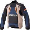Bunda HALO DRYSTAR, ALPINESTARS (tmavě modrá/khaki/oranžová/černá, vel. 2XL)