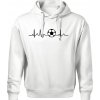 Ekg futbal loptu - Oversized mikina pánska Moon - kratšia + širšia - 3XL ( Biela )