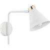 Argon Argon 8006 - Nástenná lampa AVALONE 1xE27/15W/230V 34 cm biela/zlatá AR8006 + záruka 3 roky zadarmo