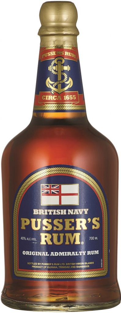 Pusser´s British Navy Admiralty 40% 0,7 l (čistá fľaša)