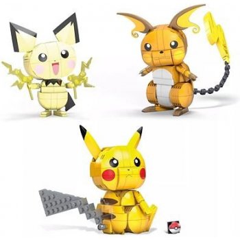 Mattel Pokémon Mega Construx Pichu Pikachu a Raichu