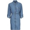 Guess Krátke šaty GJ LS DENIM SHIRT Modrá