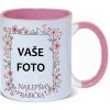HRNČEK S FOTKOU FAREBNÝ RÁMIK NAJLEPŠIA BABIČKA 350 ML FOTOpošta Farba: RUŽOVÝ