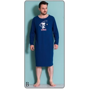 Sleepwalker pánská noční košile dl.rukáv tm.modrá