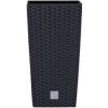 Kvetináč Prosperplast Rato Square antracit 20 x 20 x 37,6 cm