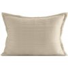 Dekoratívna obliečka na vankúš 50x70 béžová prešívaná z matnej látky