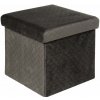 5five Simply Smart Skladací puf s úložným priestorom, 31 × 30 × 31 cm, hnedý