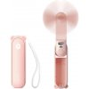 Jisulife Life8 Plus, ručný prenosný ventilátor + powerbanka 4500mAh + svietidlo, ružový