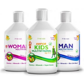 Swedish Nutra Man Multivitamin 500 ml + Woman Multivitamin 500 ml + Super  Kids Multivitamin 500 ml od 48 € - Heureka.sk