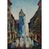 Košice, Mlynská ulica - akad. mal. Varuzhan Aghamyan, originálny, ručne maľovaný obraz L (do veľkosti 95x95cm) Viac farieb