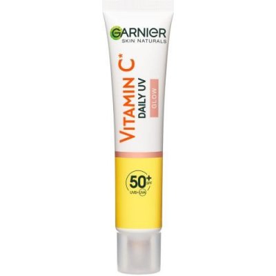Garnier Skin Naturals Vitamin C Daily UV Glow SPF50+ rozjasňujúci denný pleťový fluid s vysokou uv ochranou a minerálnymi pigmentmi 40 ml pre ženy