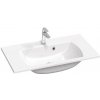 Ravak Classic Slim - Umývadlo 80x45 cm, s prepadom, s otvorom na batériu, biela XJX01180001