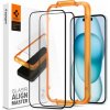 Spigen Glass tR AlignMaster 2 Pack FC Black iPhone 15 AGL06906