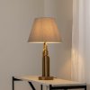 Avonni Stolová lampa Lazar, sivá/zlatá antik, výška 65 cm, textil/kov - ML-9134-1E