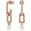 Swarovski Trblietavé pozlátené náušnice s perličkami Constella 5728585