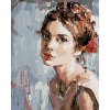 Diamantové maľovanie Diamondi - TAJOMNÁ MAĽOVANÁ ŽENA, 40x50 cm, vypnuté plátno na rám (604729B)