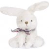 Doudou Plyšový králíček s šátkem 12 cm fialová s kytičkami