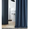Zatemňujúci záves na riasiacu pásku tmavomodrej farby 140 x 250 cm